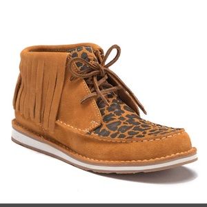 Ariat Leopard Fringe Suede Bootie